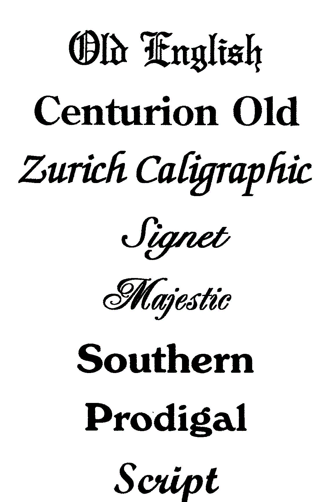 font styles